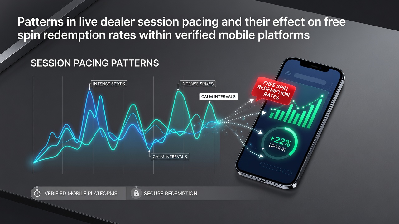Live dealer table interface on a verified mobile platform showing session timing metrics and free spin indicators