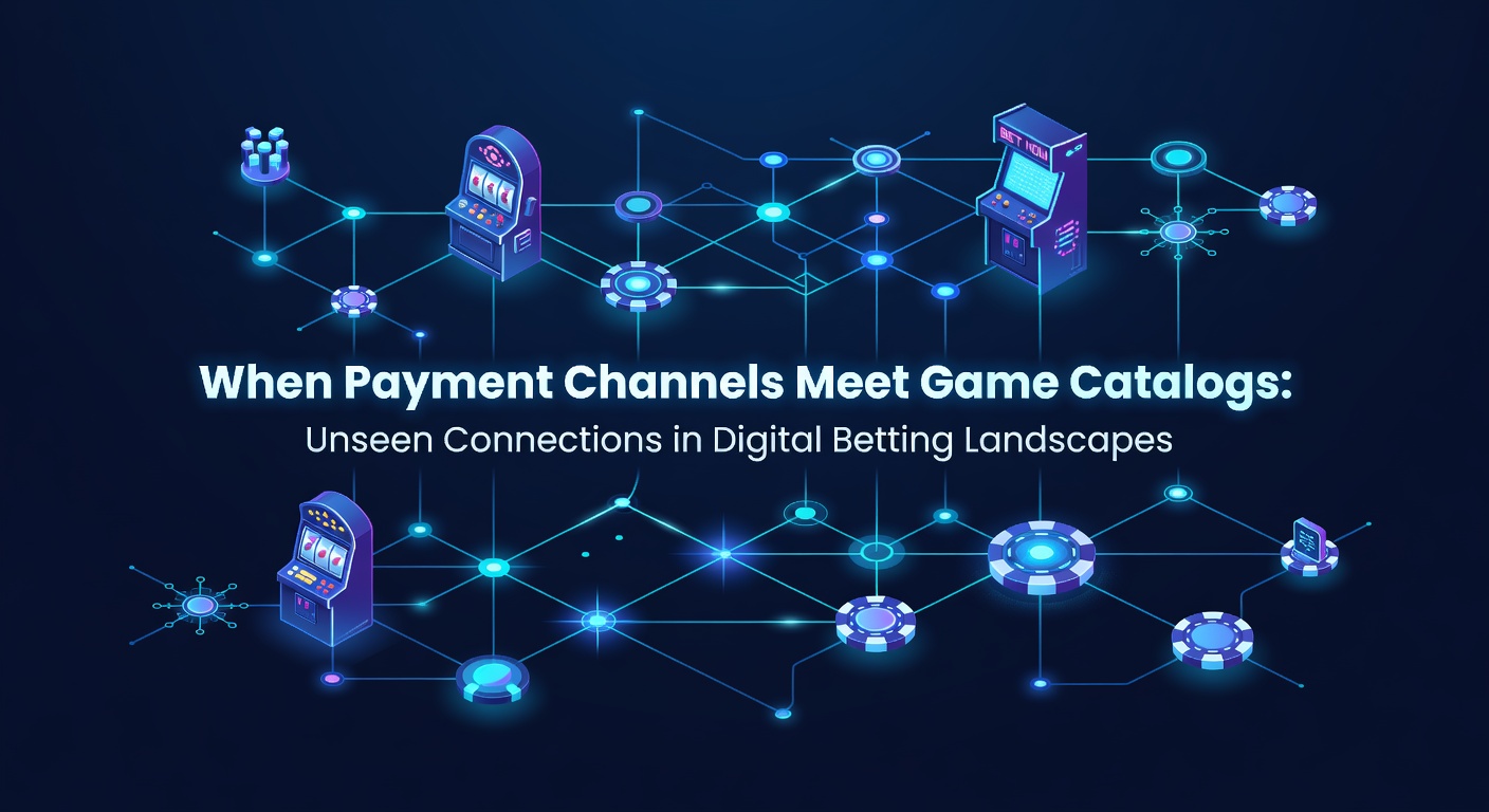 Digital interfaces showing payment options integrated with diverse game library selections on betting platforms